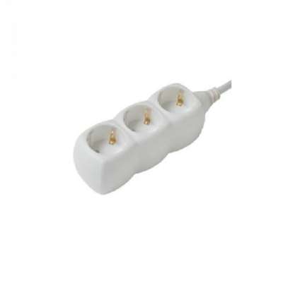 Elosztó 3-as 1,5m 3x1,5mm2 vezetékkel Fehér