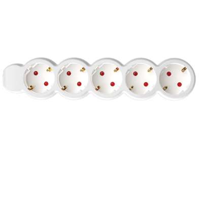 Elosztó 5-ös 3m 3x1,5mm2 vezetékkel Fehér