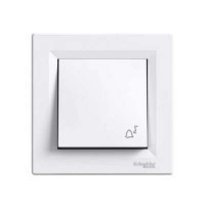 ASFORA nyomókapcsoló csengőjellel / Fehér IP44