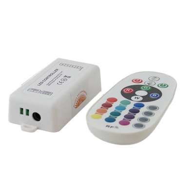 LED vezérlő távirányítóval RGB 144W rádiós 24 gombos egyedi kódos 2év garancia