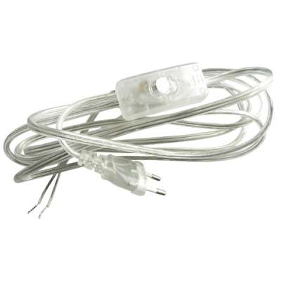 Szerelt vezeték kapcsolóval Átlátszó