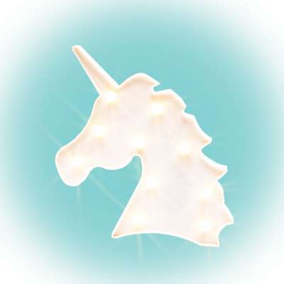 LED unikornis asztali disz elemes