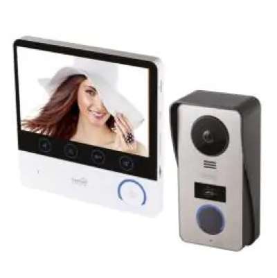 videó-kaputelefon szett, éjszakai kameramóddal, 30 féle csengetési dallammal, kitekintő funkcióval, érintőgombokkal, bővíthető