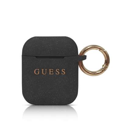 GUESS szilikon tok for Apple AirPods (GUACCSILGLBK), Fekete