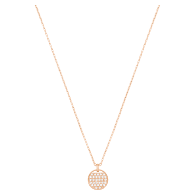 Swarovski Ginger medál, fehér, rozéarany árnyalatú bevonattal