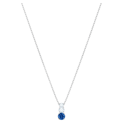 Swarovski Attract Trilogy kör alakú medál, kék, ródium bevonattal