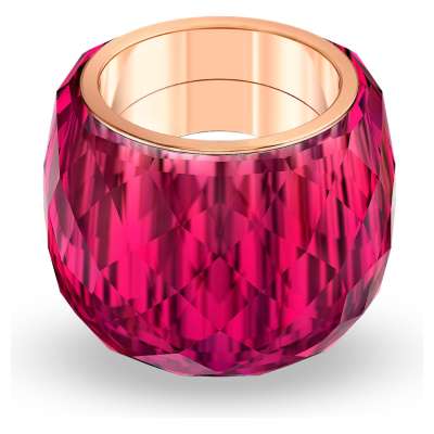 Swarovski Nirvana gyűrű, vörös színű, rozéarany árnyalatú PVD bevonattal