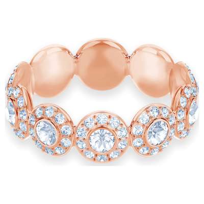 Swarovski Angelic gyűrű, fehér, rozéarany árnyalatú bevonattal