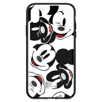 Swarovski Mickey Face okostelefon tok beépített ütéselnyelővel, iPhone® XR, fekete