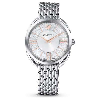 Swarovski Crystalline Glam karóra, fém karkötő, fehér, nemesacél