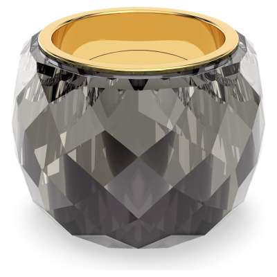 Swarovski Nirvana gyűrű, szürke színű, aranyszínű PVD bevonattal