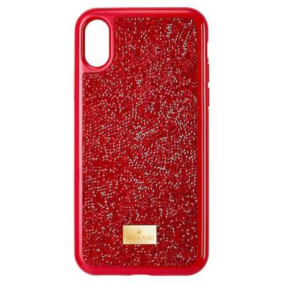 Swarovski Glam Rock okostelefon tok, iPhone® X/XS, piros