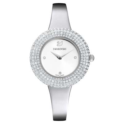 Swarovski Crystal Rose Watch, Metal bracelet, Silver tone, Stainless steel
