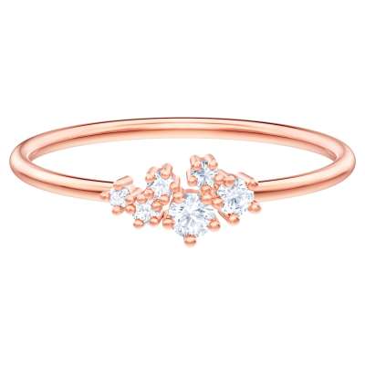 Swarovski Moonsun Ring, White, Rose-gold tone plated