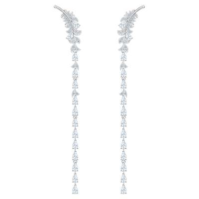 Swarovski Nice fülbevaló, fehér, ródium bevonattal
