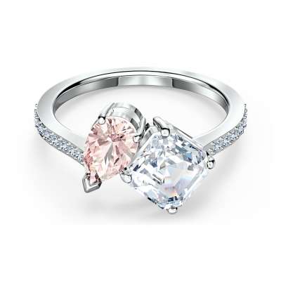 Swarovski Attract Soul gyűrű, rózsaszín, ródium bevonattal