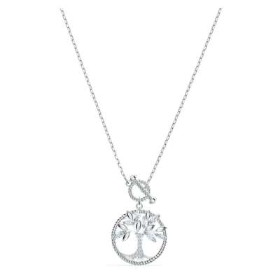 Swarovski Symbolic Tree of Life nyaklánc, fehér, ródium bevonattal