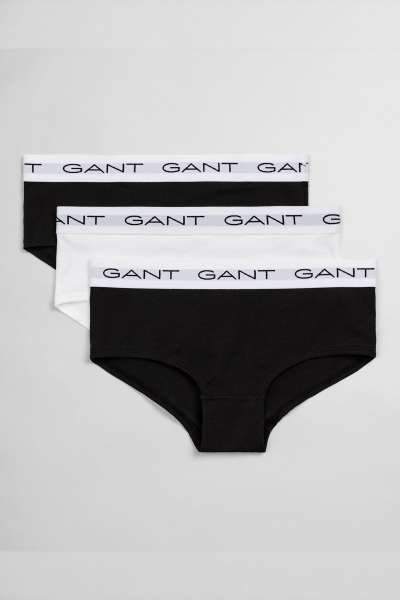 ALSÓNEMŰ GANT SHORTY 3-PACK BLACK / WHITE