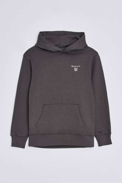 MELEGÍTŐ FELSŐ GANT D2. CONTRAST SHIELD HOODIE DARK GRAPHITE