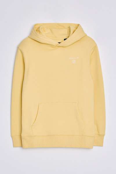 MELEGÍTŐ FELSŐ GANT D2. CONTRAST SHIELD HOODIE MELLOW YELLOW