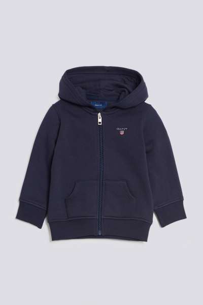 MELEGÍTŐ FELSŐ GANT ORIGINAL ZIP HOODIE EVENING BLUE