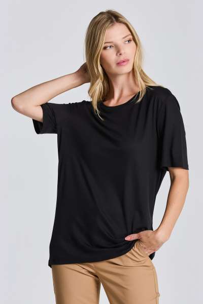 PÓÓ GANT DRAPE SS T-SHIRT EBONY BACK