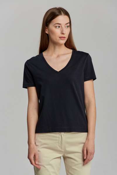 PÓLÓ GANT ORIGINAL V-NECK SS T-SHIRT BLACK