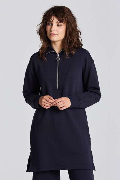 RUHA GANT D1. HALF ZIP WEAT DRE EVENING BLUE