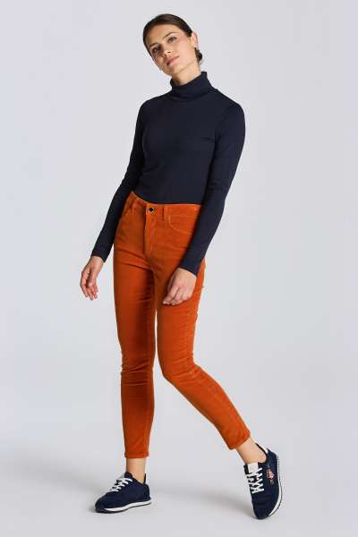 FARMER GANT D2. FARLA CROPPED CORD JEANS GOLDEN ORANGE