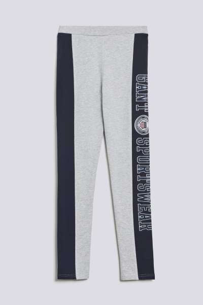 LEGGINS GANT D1. CREST SHIELD LEGGINGS LIGHT GREY MELANGE