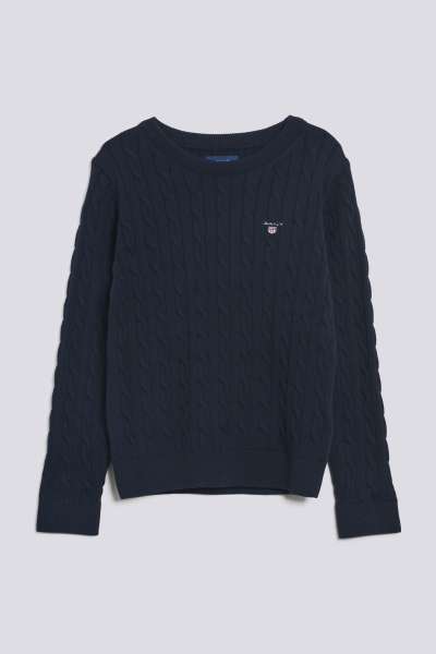 PULÓVER GANT D1. COTTON CABLE CREW EVENING BLUE