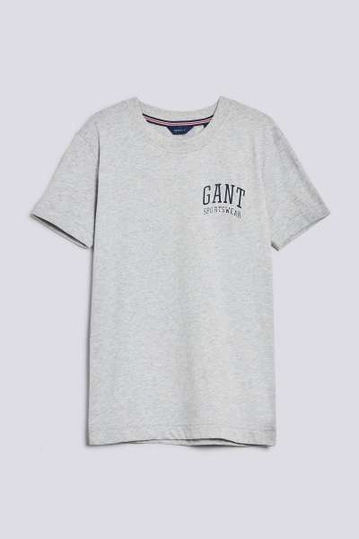 PÓLÓ GANT D1. CREST SHIELD SS T-SHIRT LIGHT GREY MELANGE