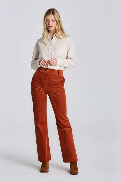 NADRÁG GANT D2. HW FLARE CORD PANTS DARK OCHRE