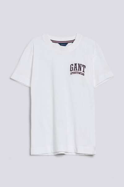 PÓLÓ GANT D1. CREST SHIELD SS T-SHIRT WHITE