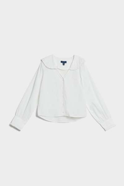 ING GANT D1. WOVEN BLOUSE WHITE