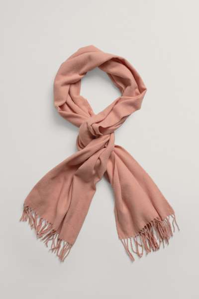 SÁL GANT D2. WOOL SOLID WOVEN SCARF GUAVA ORANGE