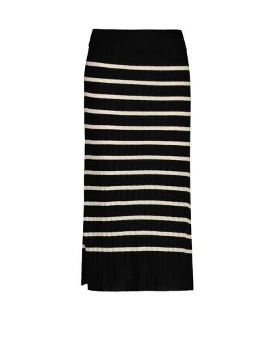 SZOKNYA GANT D2. BRETON RIB KNIT SKIRT EBONY BLACK