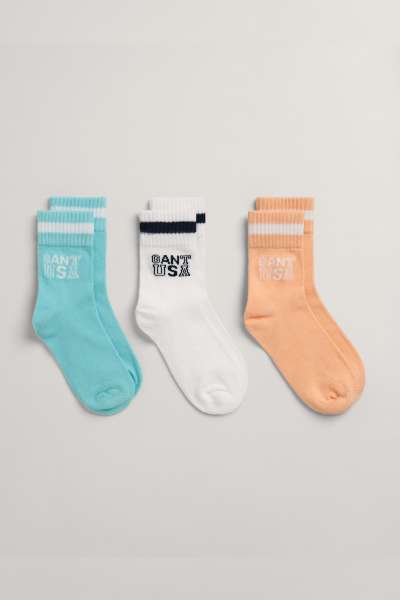 ZOKNI GANT SOCKS 3-PACK APRICOT CREAM