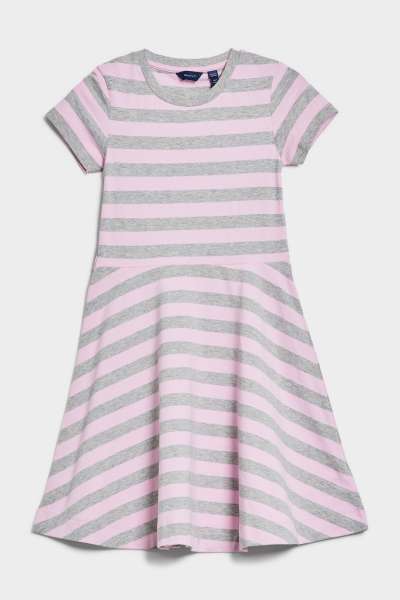 RUHA GANT STRIPED SPINN DRESS MILKY PINK