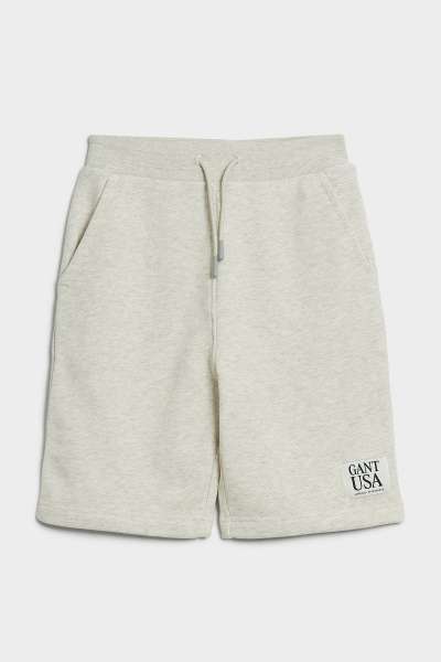 TRÉNINGRUHA RÖVIDNADRÁG GANT REGULAR SWEAT SHORTS RUGGER GREY MELANGE