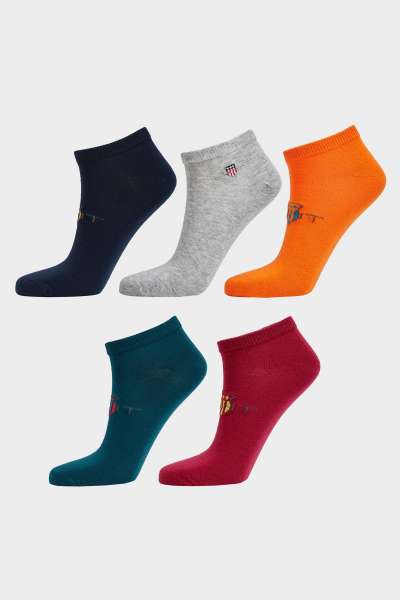 ZOKNI GANT CONTRAST ARCHIVE SHIELD SOCKS 5-P VIVID ORANGE