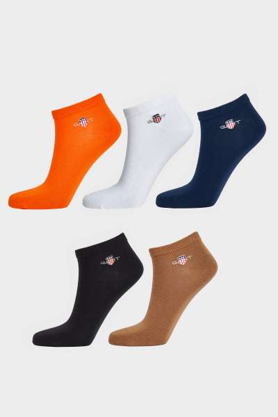 ZOKNI GANT SHIELD SNEAKER SOCKS 5-PACK VIVID ORANGE