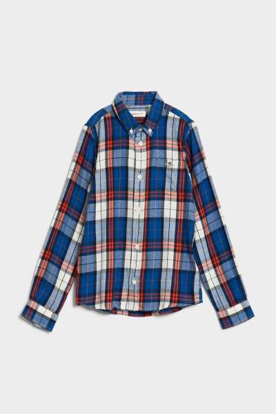 ING GANT REG. CHECK FLANNEL SHIRT BOLD BLUE