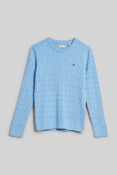 PULÓVER GANT SHIELD COTTON CABLE C-NECK SHADE BLUE