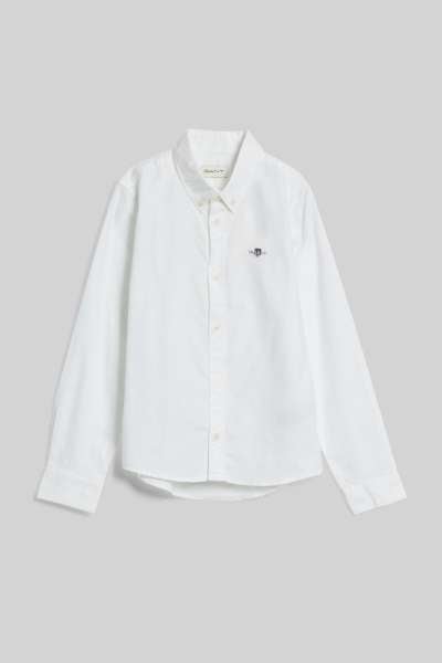 ING GANT SHIELD OXFORD BD SHIRT WHITE