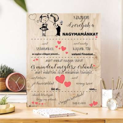 Ajándék nagyszülőknek - Köszönet nagymamának karácsonyra és születésnapra