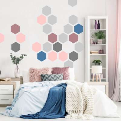 Festősablon - Hatszögek