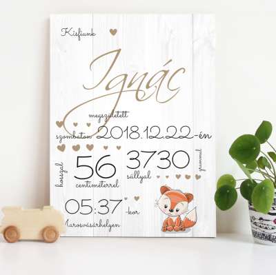 Ajándék keresztelőre - Emléktábla gyerekeknek