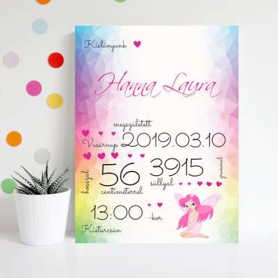 Keresztelői ajándék - Babatábla babáknak fotóval