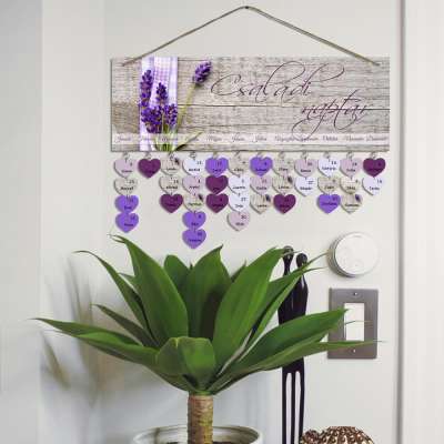 Levendulás családi naptár